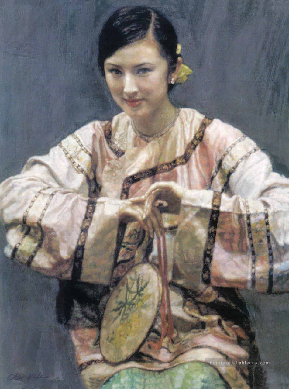zg053cD172 peintre chinois CHEN Yifei fille Peintures à l'huile